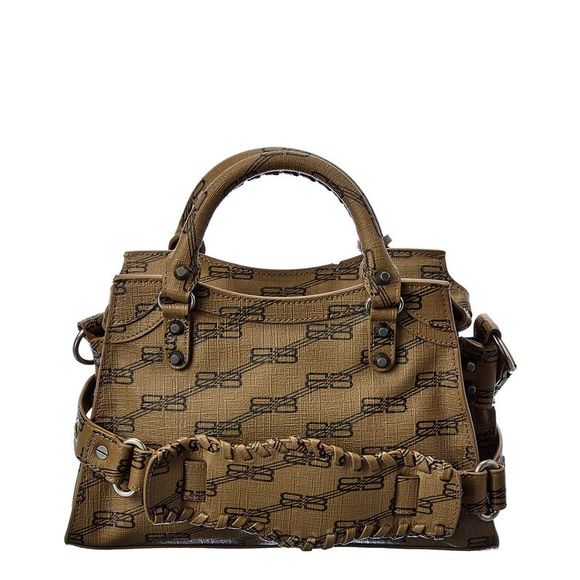 Balenciaga Neo Cagole Xs Leather Shoulder Bag, Brown - Picture 2 of 5